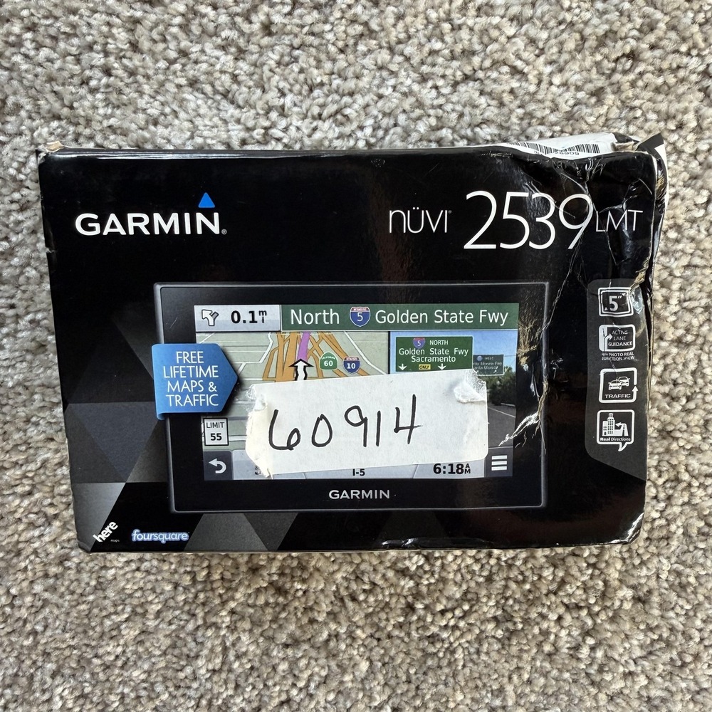 Garmin Nüvi 2539LMT Car GPS Navigation System Black 5in Lifetime Maps Traffic